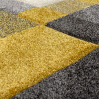Modern Floor Rug - Hando Nimbus Grey/Ochre Yellow