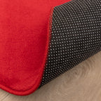 Round Washable Rug - Vivid Red