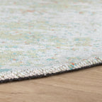 Round Abstract Rug – Candice Mint