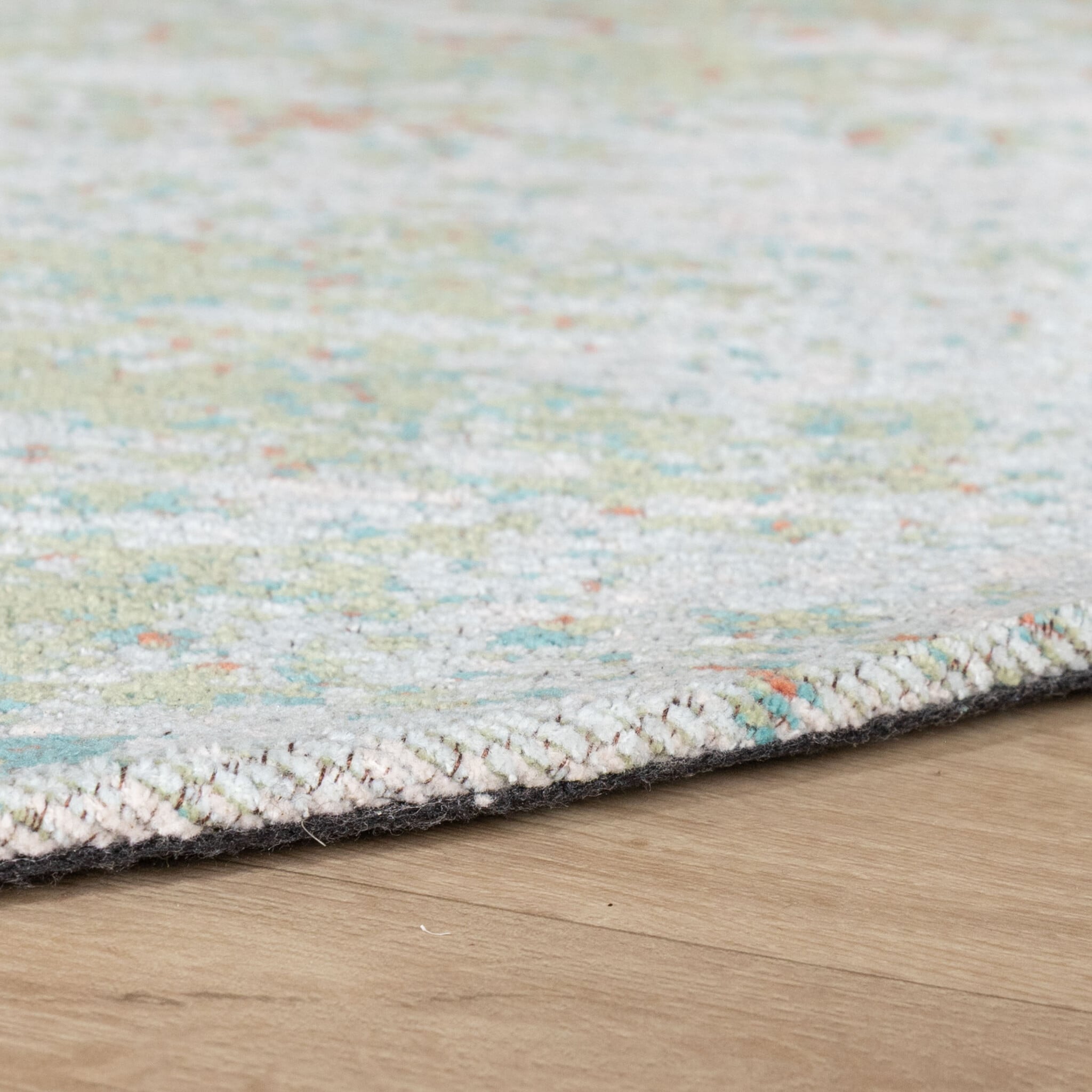 Round Abstract Rug – Candice Mint