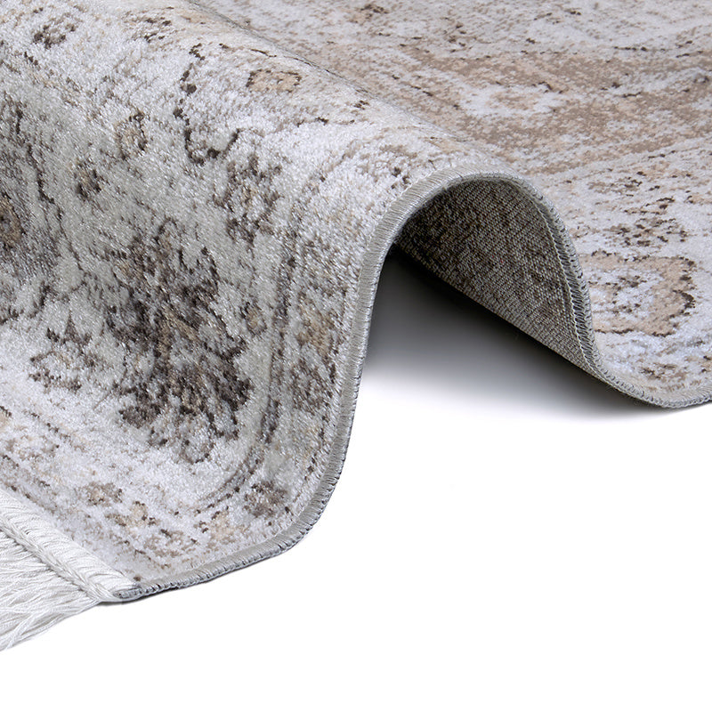 Persian Floor Rug - Gizem Madiha Silver/Grey