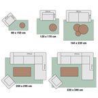 Geometric Rug – Swing Waves Blue