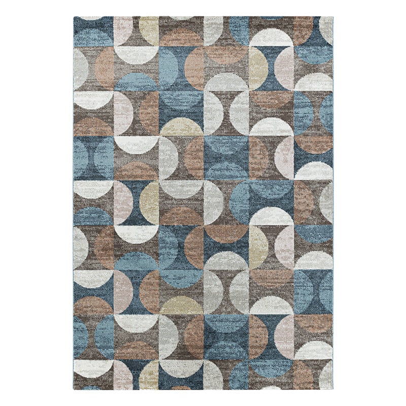 Modern floor rug - Regal Circlebox Brown