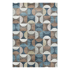 Modern floor rug - Regal Circlebox Brown
