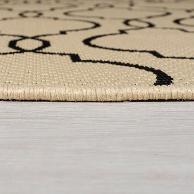 Retro balcony rug - Floreno Milan Beige/Black