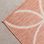 Geometric Outdoor Rug – Faro Ripple Pink