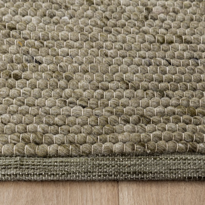 Wool Rug - Feline Olive Green/Blended
