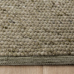 Wool Rug - Feline Olive Green/Blended