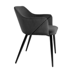 Velvet dining chair - Matz Dark Grey