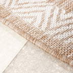 Round Jute Outdoor Rug – Nusa Medallion Beige/Cream
