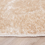 Round High Pile Rug - Glazy Cream