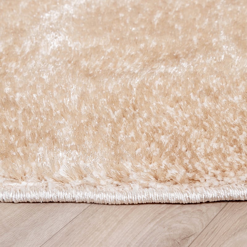 Round High Pile Rug - Glazy Cream