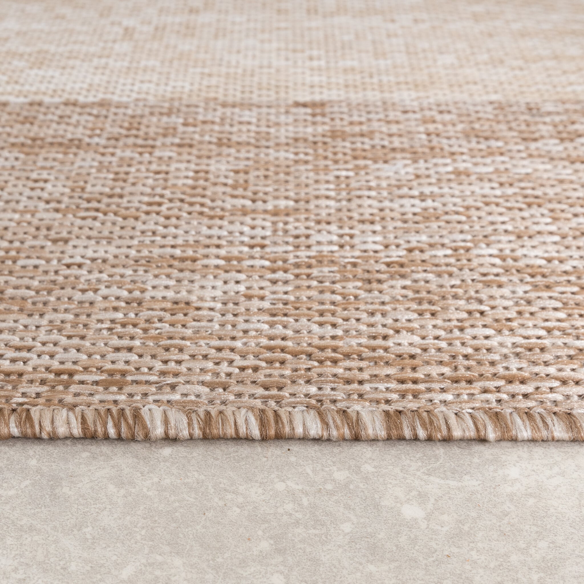 In- & Outdoor Rug – Sierra Border Cream/Beige