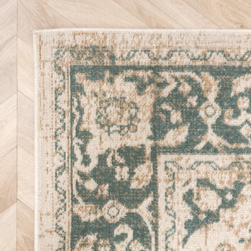 Vintage Rug - Spring Medallion Cream/Green