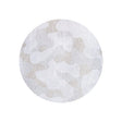 Round modern floor rug - Meditation Coral 9228 White