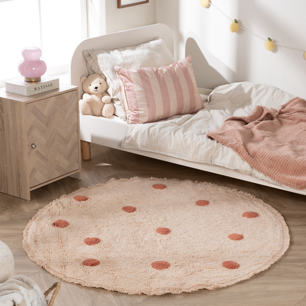 Round Kids Room Rug – Lou Dots Terra