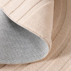 Round Scandinavian Rug - Charm Curves Beige