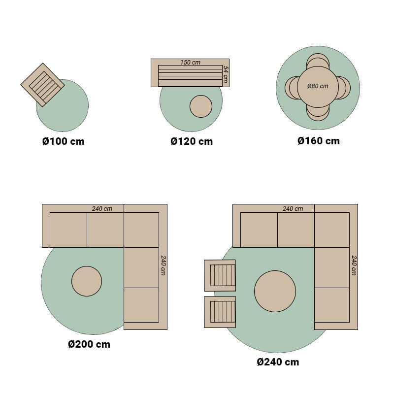 Round modern floor rug - Structures Trammel 9249