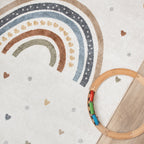 Washable Kids Rug - Ravi Rainbow Multicolour