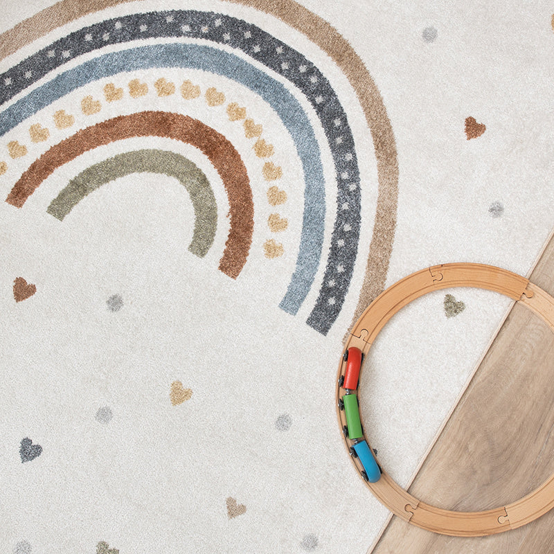 Washable Kids Rug - Ravi Rainbow Multicolour