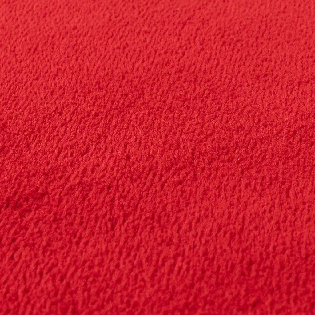 Round Washable Rug - Vivid Red