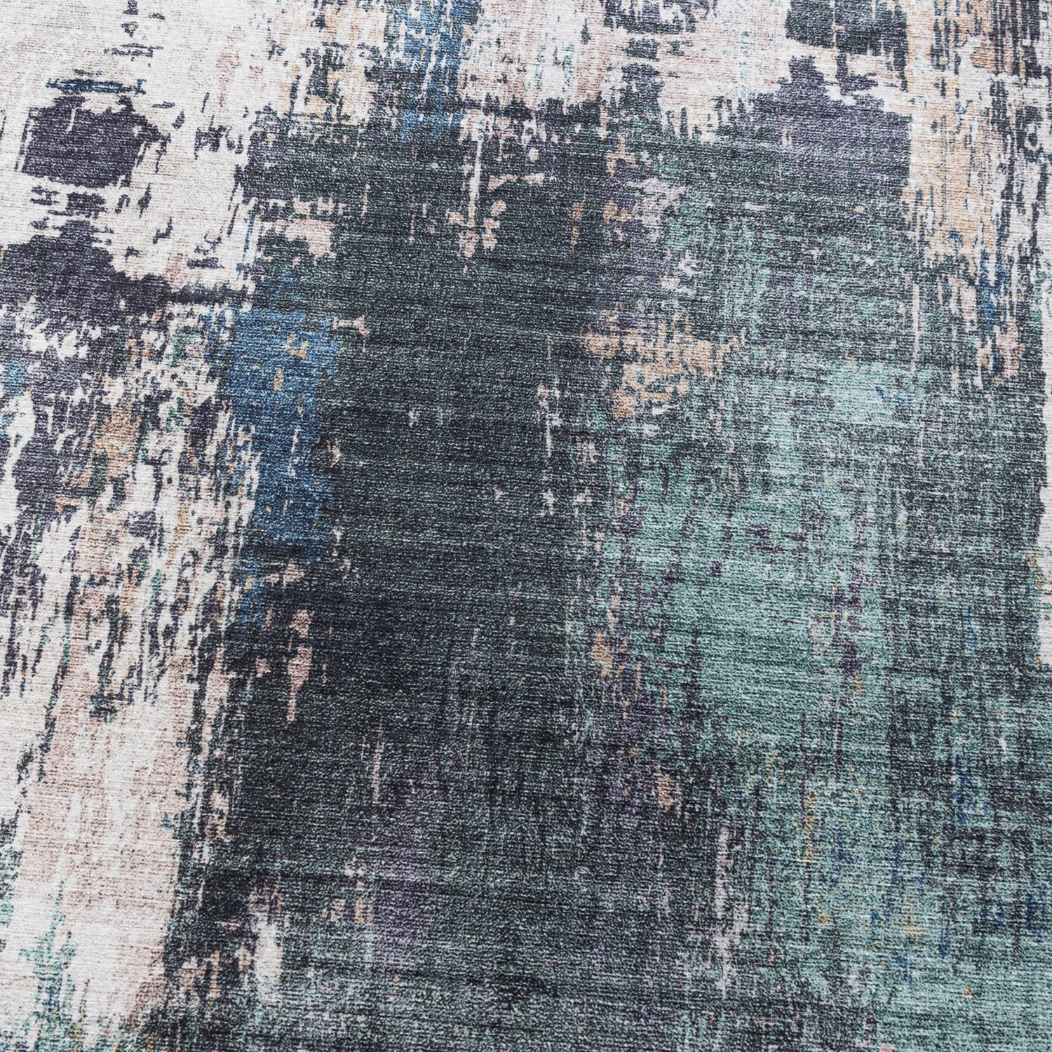 Washable Runner - Domingo Grunge Green/Cream