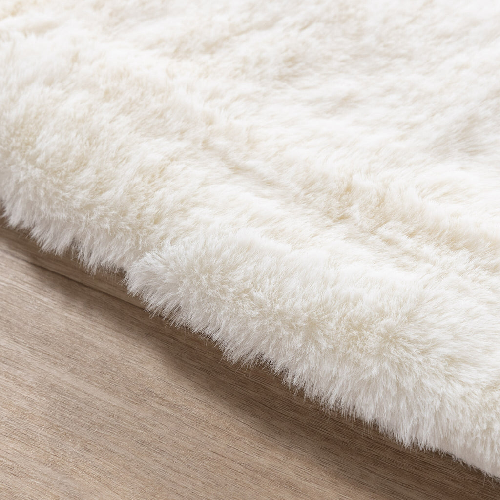 Round High Pile Rug - Comfy Supreme White