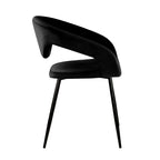 Velvet dining chair - Lenn Black