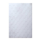 Soft geometric floor rug - Vellion Square White/Pink