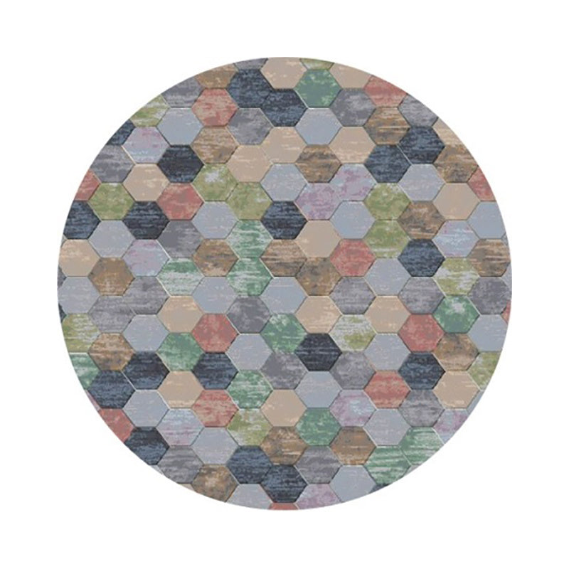 Round modern floor rug - Amado Multicolor 2626