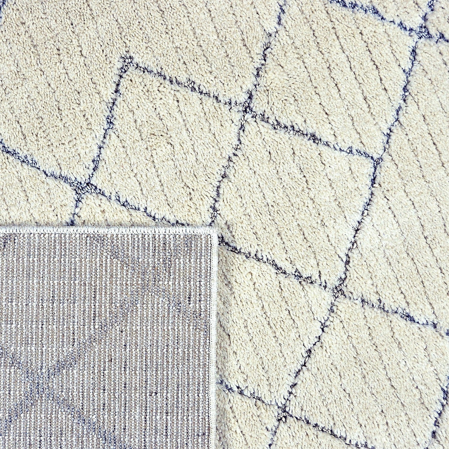 Soft floor rug - Oceane Tiles Cream
