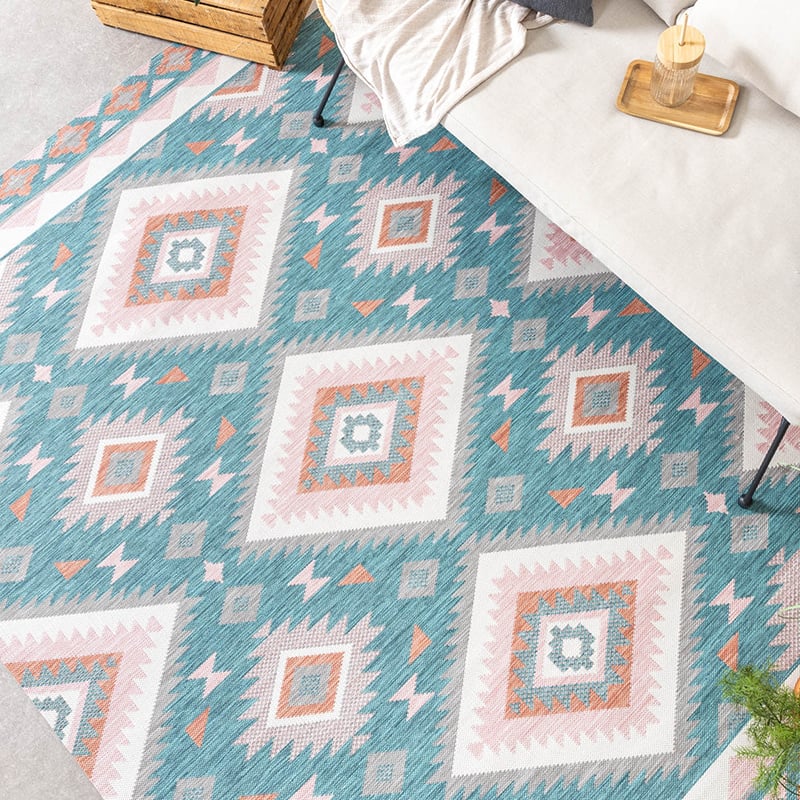 Bohemian Outdoor Rug - Vedra Aztec Blue