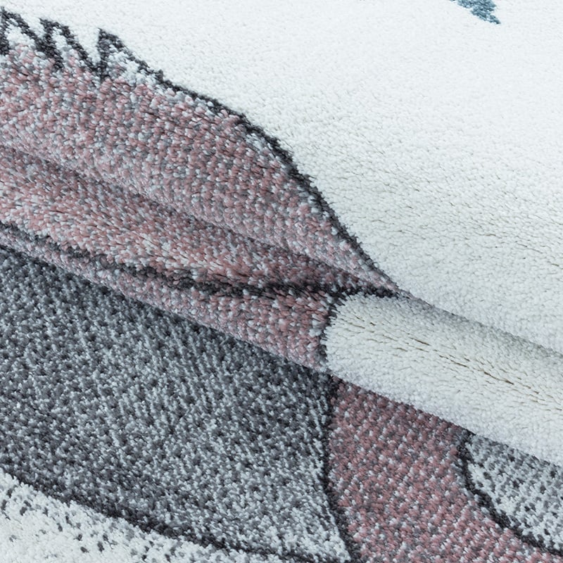 Children's floor rug - Fleurtje Dino Pink