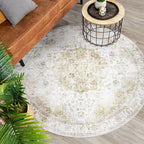 Round Vintage Rug - Lago Green