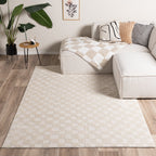 Japandi Rug - Yori Checkerboard Cream