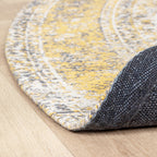 Round Vintage Rug - Admire Yellow