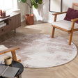 Round abstract rug - Candice Taupe