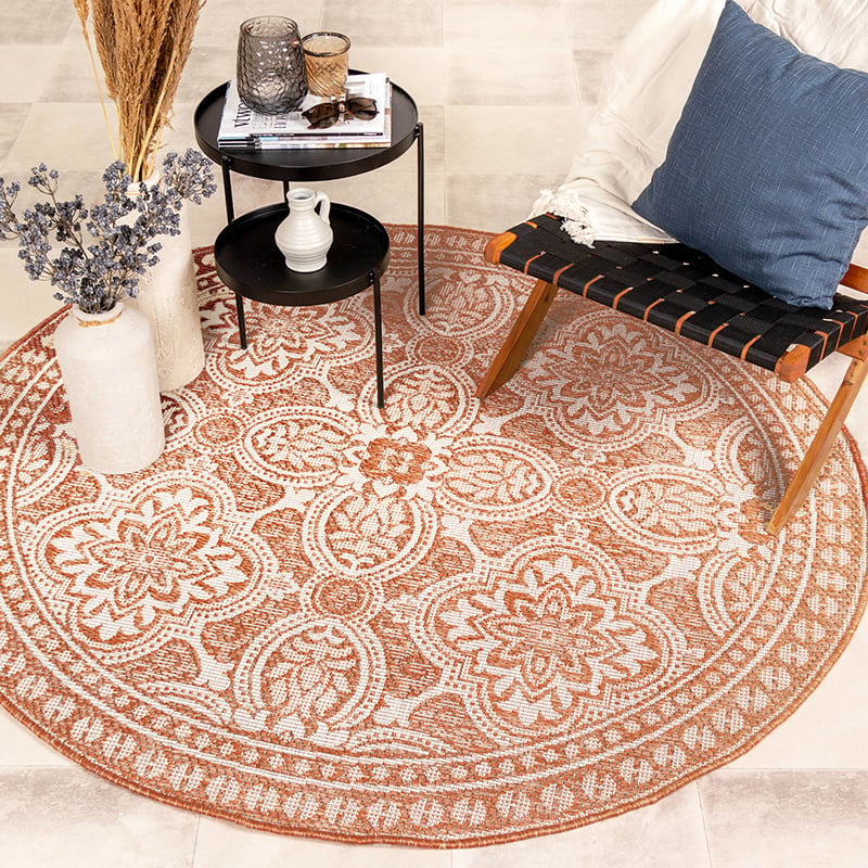 Round Outdoor Rug - Summer Oriental Terra