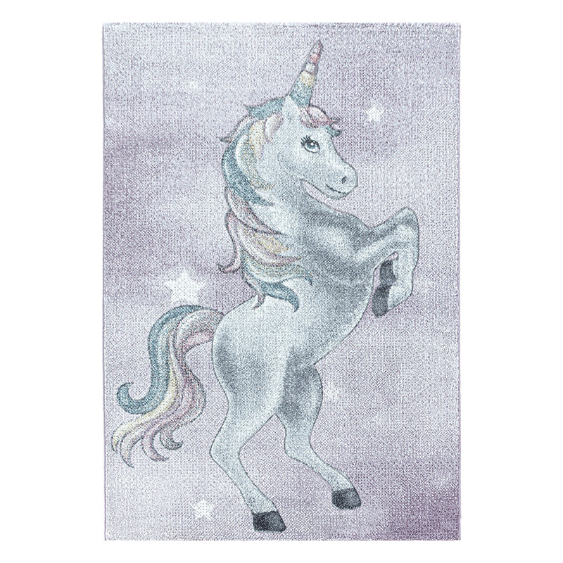Children's floor rug Unicorn - Fleurtje Purple