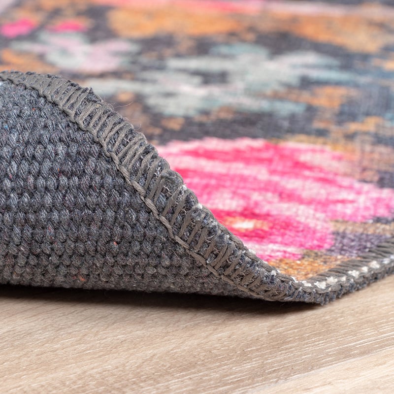 Round Rose Kilim Rug - Rosa Pink
