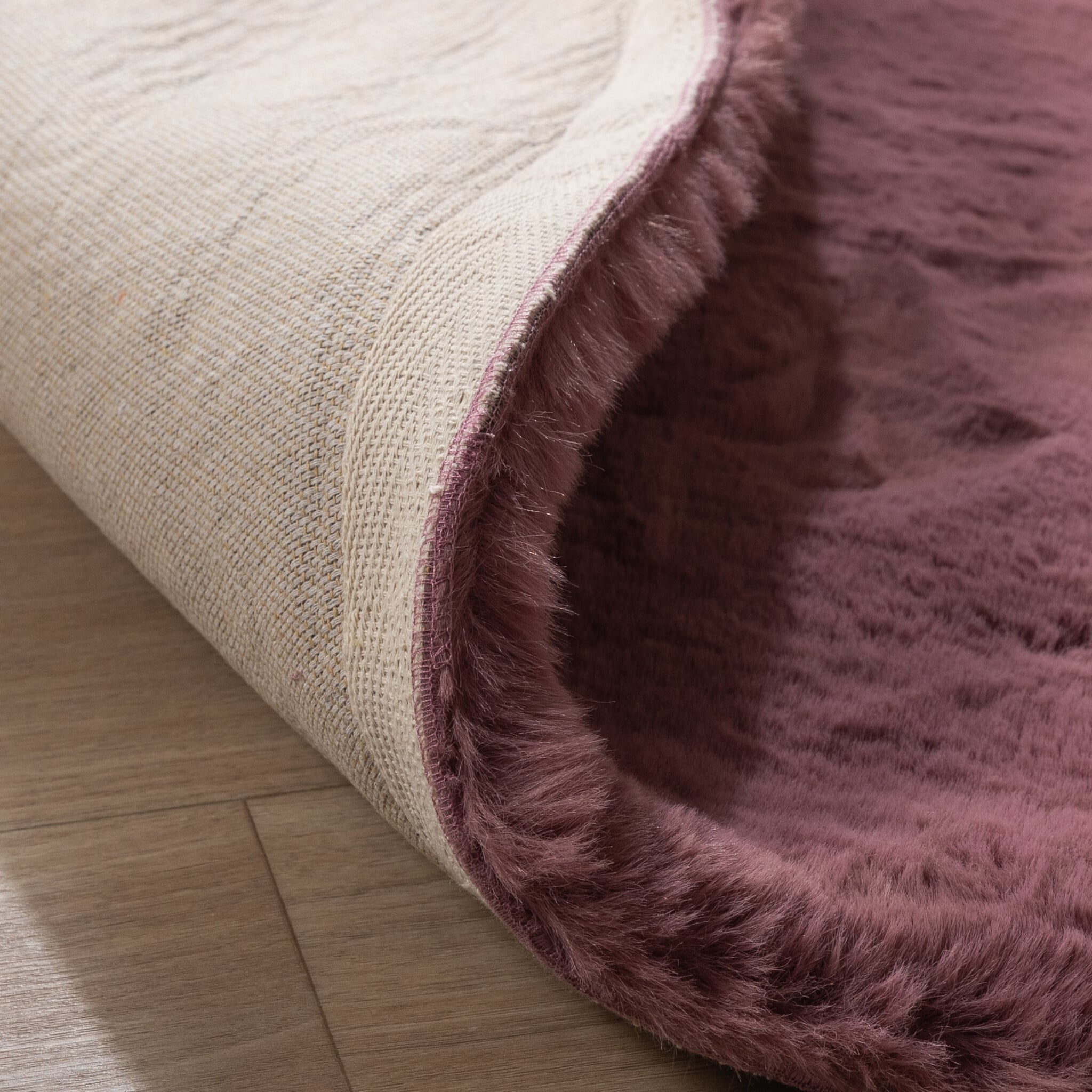 Round High Pile Rug - Comfy Supreme Dark Pink