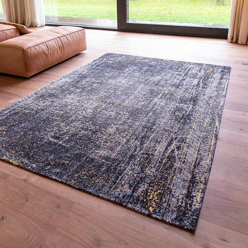 Vintage floor rug - Mad Men Jacob's Ladder 8422 Grey