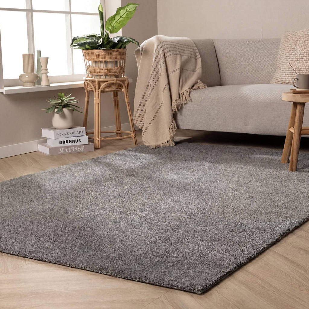 Washable Rug - Clean Dark Grey