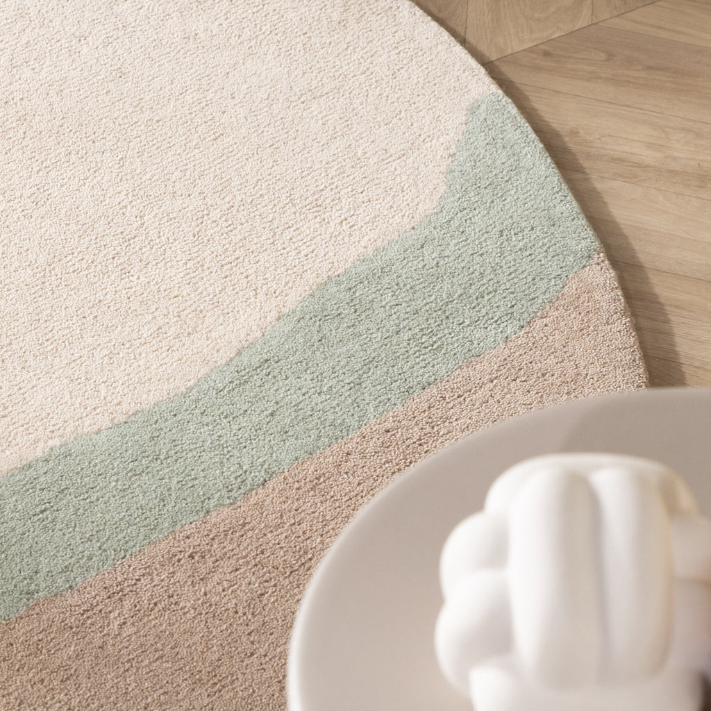 Round Wool Rug – Vienna Mint Green