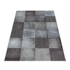 Modern Floor Rug - Streaky Box Brown/Beige