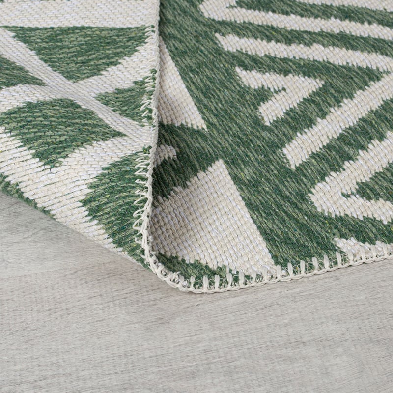 Geometric floor rug - Decio Teo Green