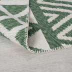 Geometric floor rug - Decio Teo Green