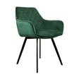 Velvet dining chair - Karl Dark green