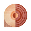 Organic floor rug - Fano Girare Red