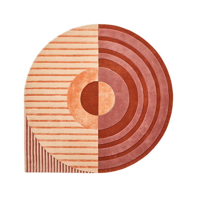 Organic floor rug - Fano Girare Red